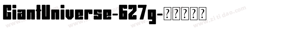 GiantUniverse-627g字体转换