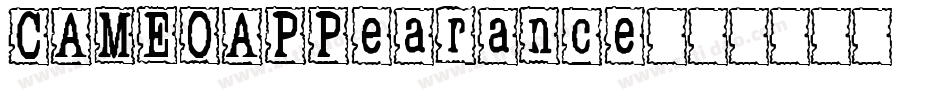 CAMEOAPPearance字体转换