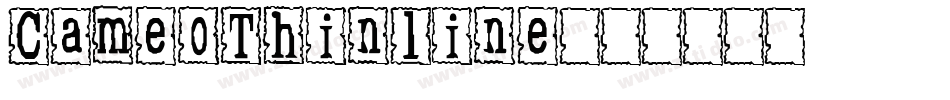 CameoThinline字体转换