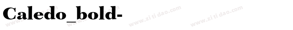 Caledo_bold字体转换