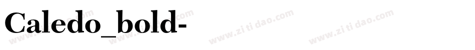 Caledo_bold字体转换