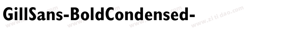 GillSans-BoldCondensed字体转换