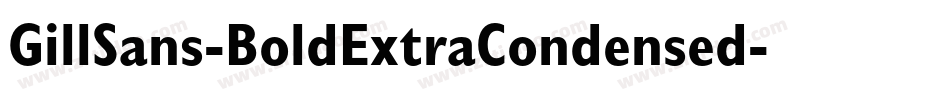 GillSans-BoldExtraCondensed字体转换