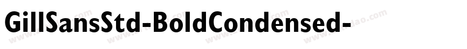 GillSansStd-BoldCondensed字体转换