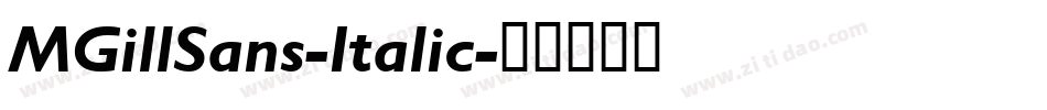 MGillSans-Italic字体转换
