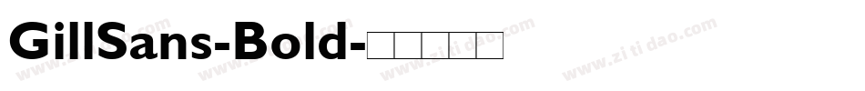 GillSans-Bold字体转换