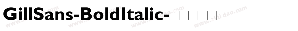 GillSans-BoldItalic字体转换