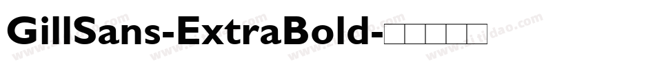 GillSans-ExtraBold字体转换