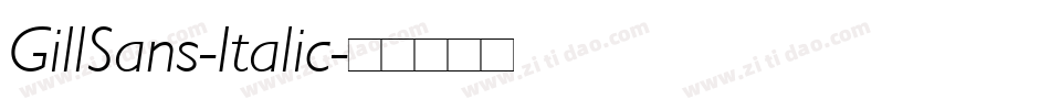 GillSans-Italic字体转换
