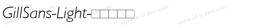 GillSans-Light字体转换