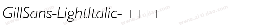 GillSans-LightItalic字体转换