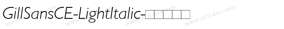 GillSansCE-LightItalic字体转换