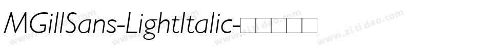 MGillSans-LightItalic字体转换