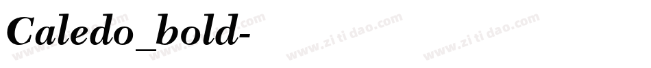 Caledo_bold字体转换
