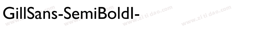 GillSans-SemiBoldI字体转换