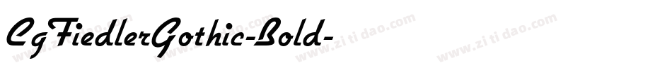 CgFiedlerGothic-Bold字体转换