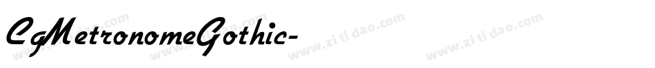 CgMetronomeGothic字体转换