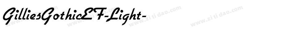 GilliesGothicEF-Light字体转换