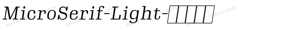 MicroSerif-Light字体转换