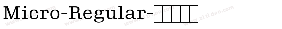 Micro-Regular字体转换