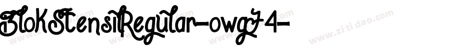BlokStensilRegular-owgJ4字体转换