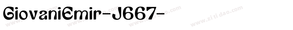 GiovaniEmir-J667字体转换