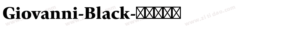 Giovanni-Black字体转换