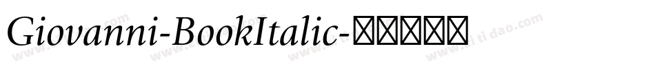 Giovanni-BookItalic字体转换