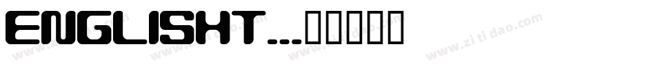 ENGLISHT字体转换