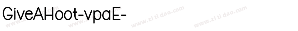 GiveAHoot-vpaE字体转换