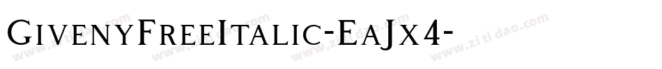 GivenyFreeItalic-EaJx4字体转换