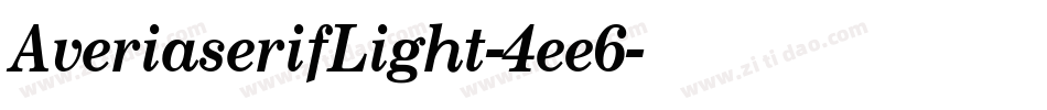 AveriaserifLight-4ee6字体转换
