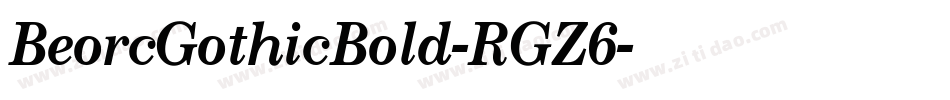 BeorcGothicBold-RGZ6字体转换