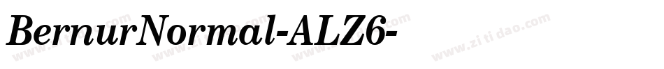 BernurNormal-ALZ6字体转换