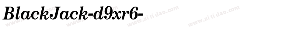 BlackJack-d9xr6字体转换