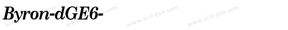 Byron-dGE6字体转换