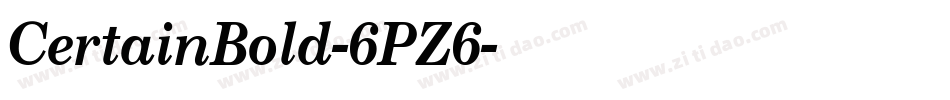 CertainBold-6PZ6字体转换