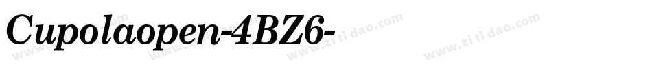 Cupolaopen-4BZ6字体转换