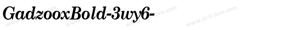 GadzooxBold-3wy6字体转换
