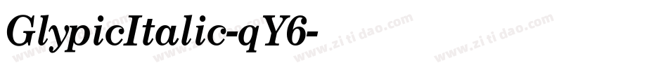 GlypicItalic-qY6字体转换