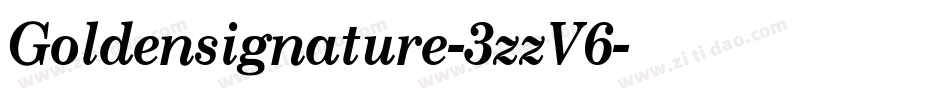 Goldensignature-3zzV6字体转换