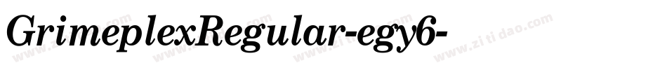 GrimeplexRegular-egy6字体转换