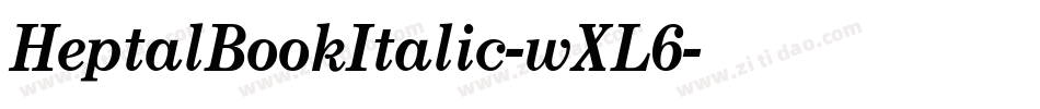 HeptalBookItalic-wXL6字体转换