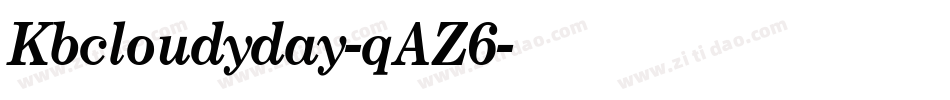 Kbcloudyday-qAZ6字体转换
