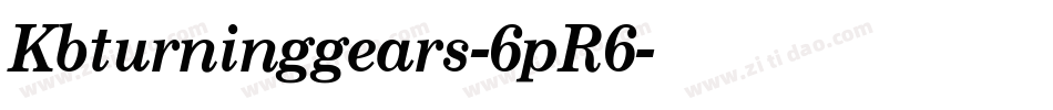 Kbturninggears-6pR6字体转换
