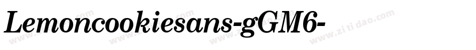 Lemoncookiesans-gGM6字体转换
