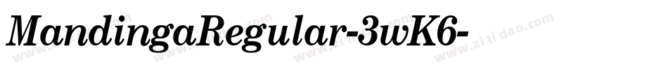 MandingaRegular-3wK6字体转换