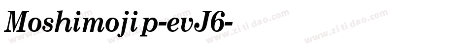 Moshimojip-evJ6字体转换