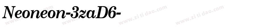 Neoneon-3zaD6字体转换