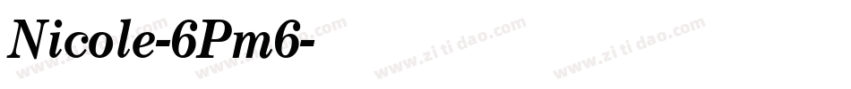 Nicole-6Pm6字体转换